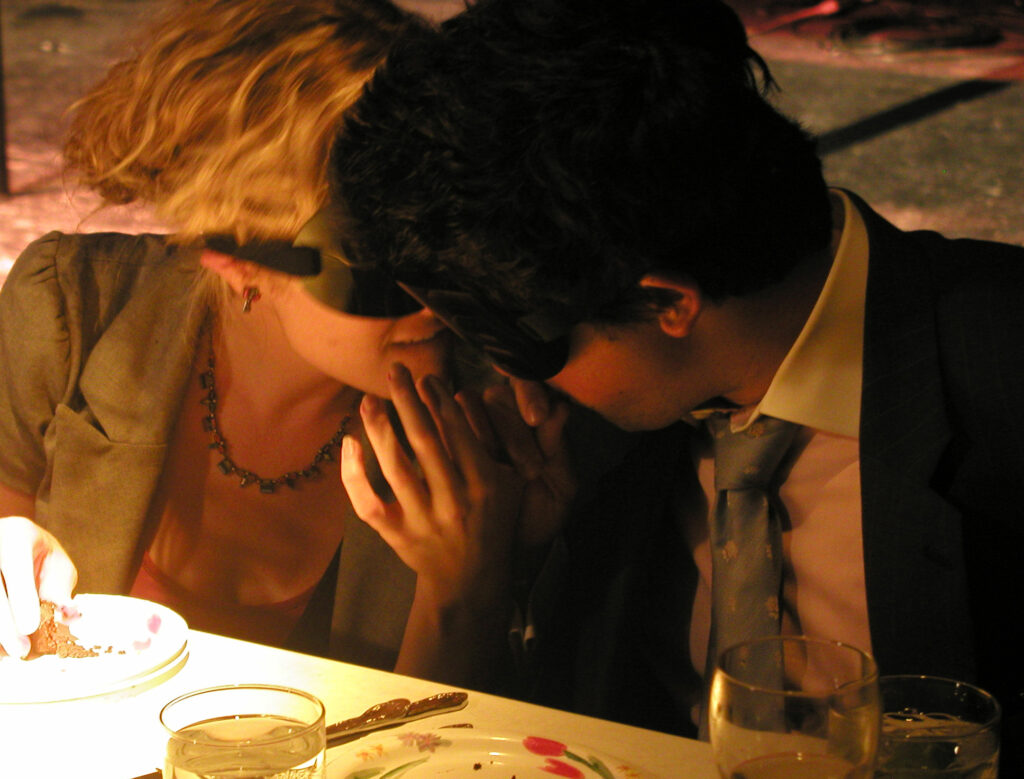 couples talking in the dark